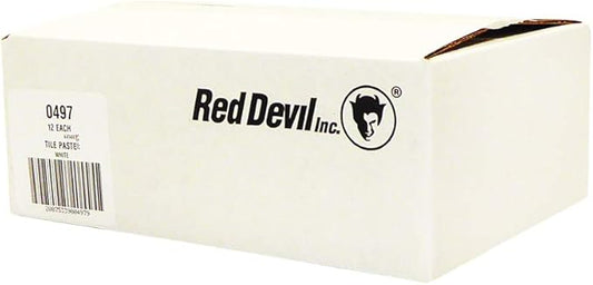 Red Devil 0497 Tile Paste Adhesive - Easy to Use, Permanent Bond for Mosaic, Plastic & Ceramic Tiles - 5.5 Fl. Oz., Tile Glue, White, Made in USA, Pack of 12