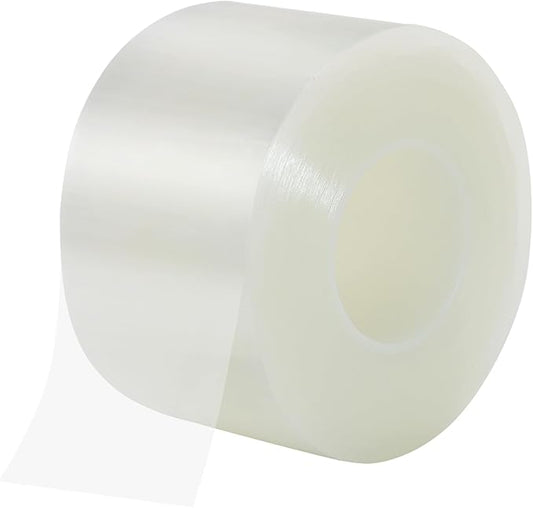 Qoqooice Transparent Window Weather Sealing Tape 2 Inch x 35 Yards Weather Stripping Residue Free Clear Window Draft Isolation Sealing Film Tape for Doors Windows and Shower Glass Gaps