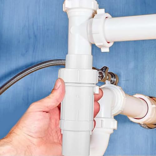 LESSO 2 Inch PVC Pipe Repair Coupling, 2" PVC Repair Fittings for Broken or Cracked In-Ground Pipe Fittings Waterproof Durable, SCH40 White (2 Sets)