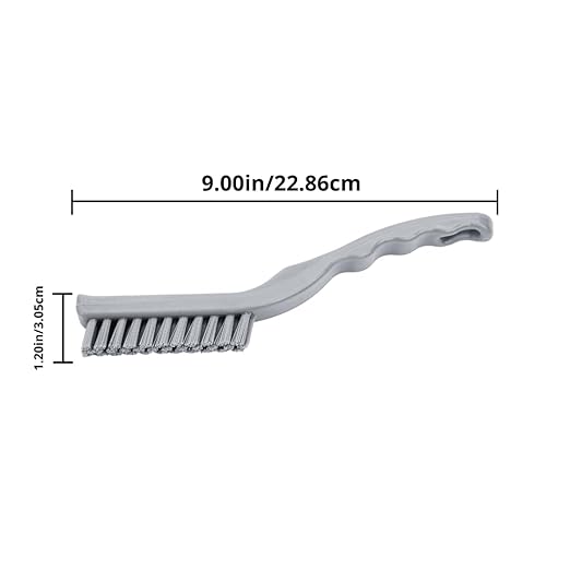 SPARTA Detail Brush Grout Brush, Crevice Brush with Hanging Hole for Bathroom, Kitchens, Countertop, Plastic, 9 Inches, Red
