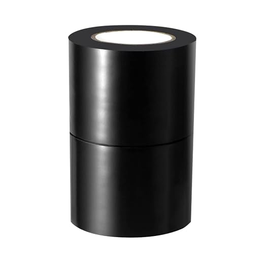 Maveek 2 Rolls Electrical Tape 2 Inch PVC Waterproof Repair Insulation Tape Roll Black Colored, for Outdoor Pipes or Windows in Winter Cold Weather, Self Adhesive Garage Door Workshop Tool Bag