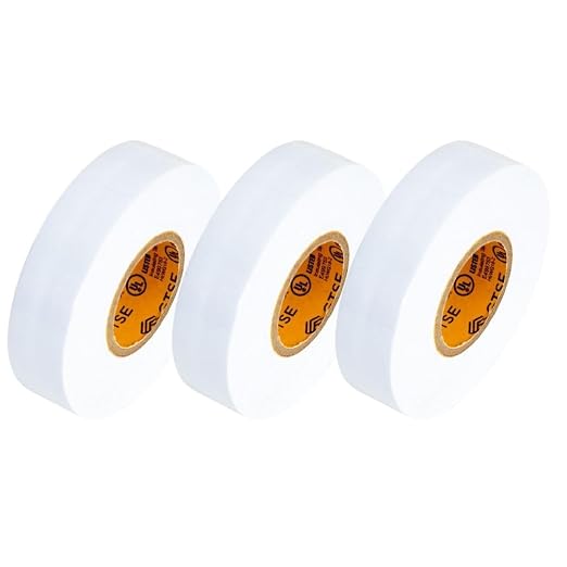 GTSE White Electrical Tape, 3-Pack – Waterproof, Industrial Grade Vinyl, 3/4 in x 66ft– Strong Self-Adhesive PVC Electric Tape for Wire Insulation, 7 Mil, 600V – UL/CSA Listed