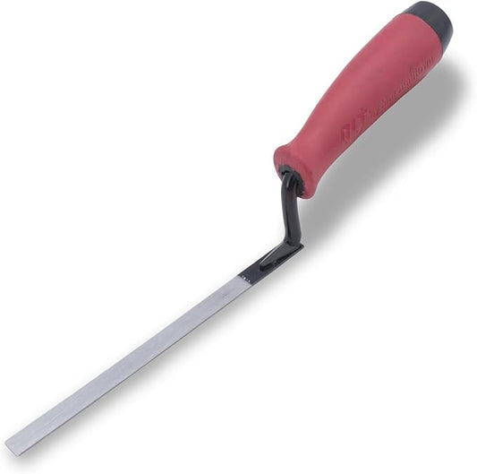 MARSHALLTOWN QLT Tuck Pointer, 6 x 3/8 Inch, Soft Grip Handle, Tuck Pointing Trowel for Brick and Mortar Joints, TPSG38