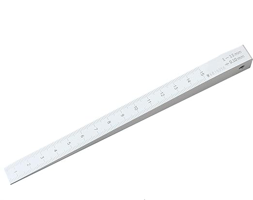 Precision Wedge Gap Feeler Gauge with High-Contrast Markings, Stainless Steel Taper Gauge for Automotive Repair & Metalworking - Easy-Read Scale Design, Clear Numerical Identification (1-15mm)