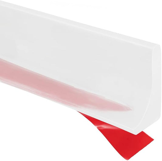 Shower Threshold Water Dam Barrier, Self Adhesive Silicone Waterproof Barrier Bathroom and Kitchen Shower Water Guard for Dry and Wet Separation Caulk Seal Strip Edge Trim (78Inch, Transparent)