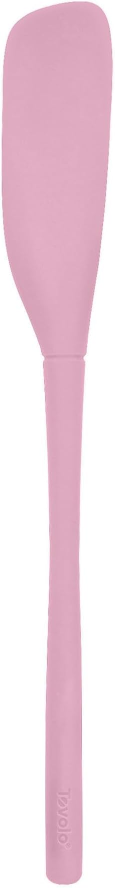 Tovolo Silicone Jar Spatula Long Handled Rubber Scraping Scooping Tool for Peanut Butter Jam Jelly Jars Blenders, Extra Long Flex Core Silicone Jar Scraper Dishwasher Safe BPA Free, Pink Sorbet
