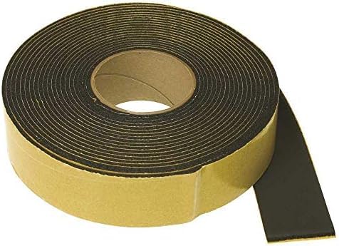 Frost King Rubber Insulation Tape | 2in Wide, 1/8in Thick, 30ft Long | For Pipes | Black | Pack of 8