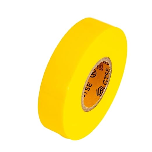 GTSE Yellow Electrical Tape, 3-Pack – Waterproof, Industrial Grade Vinyl, 3/4 in x 66ft– Strong Self-Adhesive PVC Electric Tape for Wire Insulation, 7 Mil, 600V – UL/CSA Listed