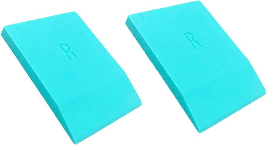 DGAGA 2 Pack of Mini Squeegees, Self Adhesive Silk Screen Stencil Squeegee Turquoise Silicone Screen Printing Tools for Applying Mesh Stencils Ink or Chalk Paste Scraper