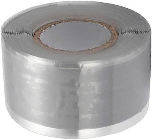 Self-Fusing Silicone Tape, Stretchable Waterproof Tape, Electrical Wires Wrap Emergency Pipe & Plumbing Repair Tape, 2.5cmx1.5m, Grey