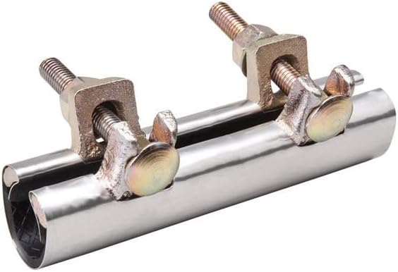 BK Products 1 in. Galvanized 430 Stainless Steel Pipe Repair Clamp