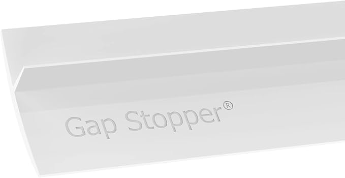 Gap Stopper® Pro - 21" White, Professional Grade, FDA Heavy 8.6 oz Silicone, Set of 2, Covers Gap between Stove & Countertops