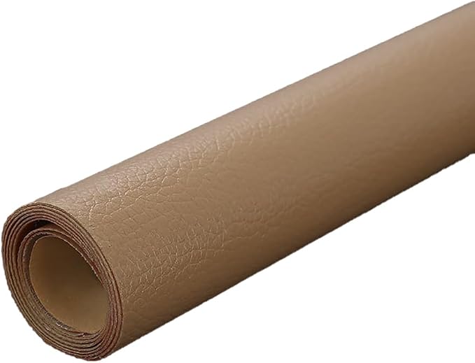 Khaki Leather Repair Patch, 53.9 x 19.6 Inch Self Adhesive Leather Repair Tape, Large Vinyl Leather Repair Kit for Furniture, Car Seats, Sofats, Couch, Office Chair