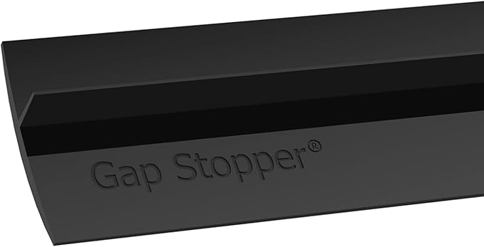 Gap Stopper® Pro - 25" Black, Professional Grade, FDA Heavy 10.0 oz Silicone, Set of 2, Covers Gap between Stove & Countertops
