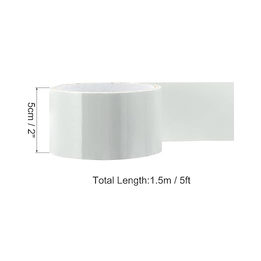 PATIKIL Waterproof Patch Seal Tape 2 in x 5 Ft, PVC Leak Proof Repair Tape Instant Sealing for HVAC Ducts, Roof Crack, Hoses Pipes, Awning, White