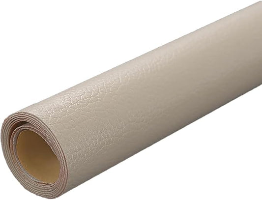 Cream Leather Repair Patch, 53.9 x 19.6 Inch Self Adhesive Leather Repair Tape, Large Vinyl Leather Repair Kit for Furniture, Car Seats, Sofats, Couch, Office Chair
