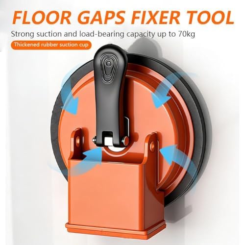 Floor Gap Fixer Tool- Strong Suction Cup, Plank Grabber with Suction Cup, Flooring Gap Repair Tool for Wood, Tile, Vinyl & Laminate Flooring | Floor Installation & Repair Kit (Suction Cup)