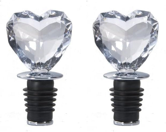 Prodyne Acrylic Heart Bottle Stopper (Clear) (Pack of 2)