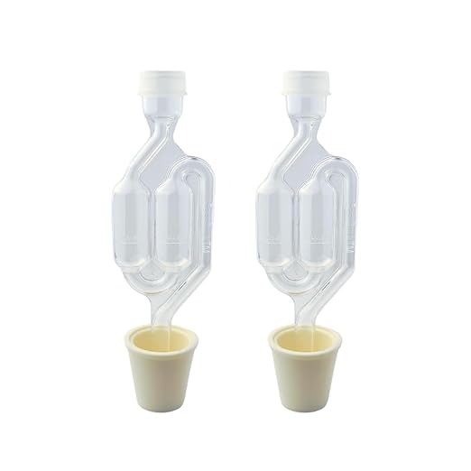 Fastrack Twin Bubble Airlock and Carboy Bung (2-Pack) | Fermentation Airlocks for Homebrewing Beer, Wine, Mead, and Kombucha