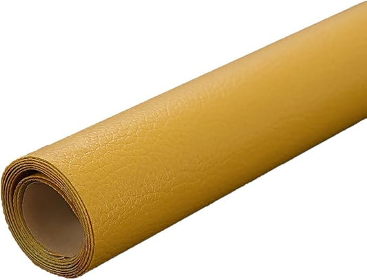 Yellow Leather Repair Patch, 53.9 x 19.6 Inch Self Adhesive Leather Repair Tape, Large Vinyl Leather Repair Kit for Furniture, Car Seats, Sofats, Couch, Office Chair