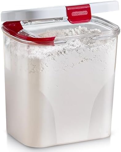 Progressive International PrepSolutions Flour Keeper – Airtight Storage Container for Flour, Sugar & Dry Goods, 5 lb Capacity, BPA-Free, Easy Pour Design (Pack of 6)