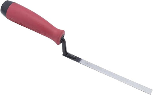 MARSHALLTOWN QLT Tuck Pointer, 6 x 3/8 Inch, Soft Grip Handle, Tuck Pointing Trowel for Brick and Mortar Joints, TPSG38