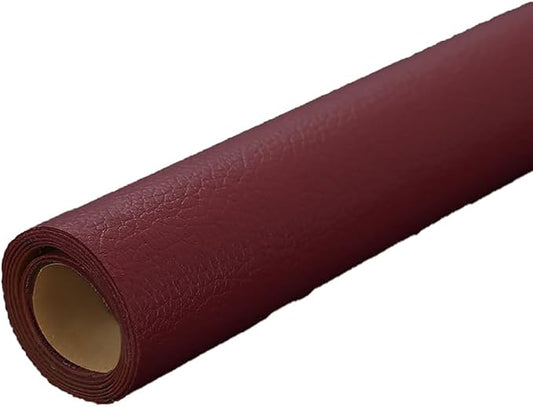 100PCS Burgundy Leather Repair Patch, 53.9 x 19.6 Inch Self Adhesive Leather Repair Tape, Large Vinyl Leather Repair Kit for Furniture, Car Seats, Sofats, Couch, Office Chair