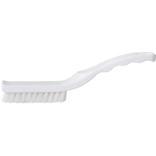 SPARTA Detail Brush Grout Brush, Crevice Brush with Hanging Hole for Bathroom, Kitchens, Countertop, Plastic, 9 Inches, White, (Pack of 6)