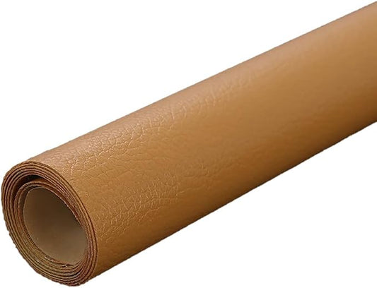 Beige Yellow Leather Repair Patch, 53.9 x 19.6 Inch Self Adhesive Leather Repair Tape, Large Vinyl Leather Repair Kit for Furniture, Car Seats, Sofats, Couch, Office Chair