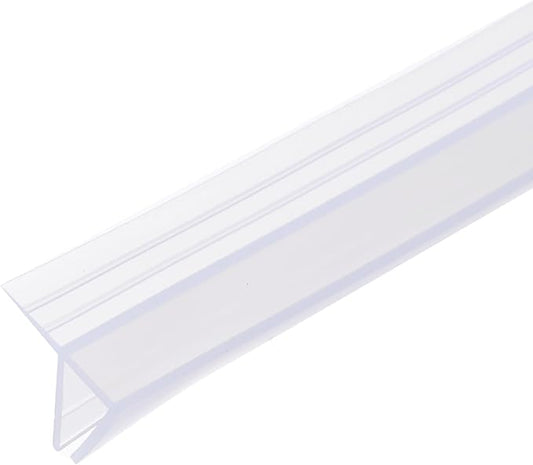 uxcell Shower Door Side Seal, F-Type Shower Door Sweep for 3/8" Glass 86.5" Long Frameless Glass Door Seal Strip Stop Shower Leaks, Clear