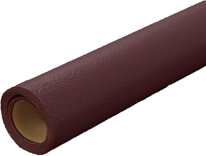Red Brown Leather Repair Patch, 53.9 x 13.7 Inch Self Adhesive Leather Repair Tape, Large Vinyl Leather Repair Kit for Furniture, Car Seats, Sofats, Couch, Office Chair