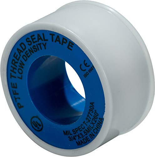 Weld-On 87750 Thread Seal Tape with PTFE, 3/4 inch by 260 inches, White