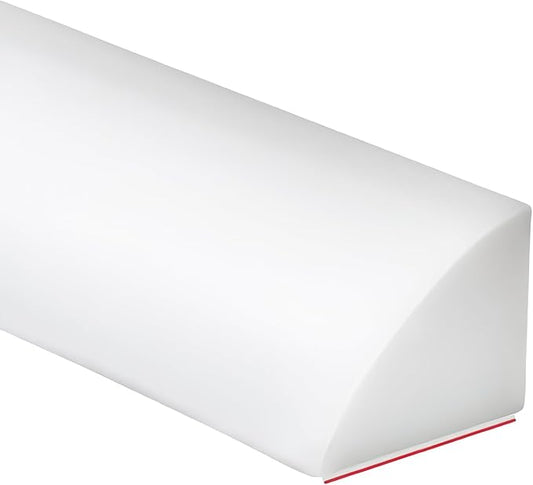 Duzzy 158 Inch Flexible Quarter Round Molding, Silicone Rubber Peel and Stick Shower Water Barrier Suitable for The Shower Corner or Kitchen Countertop Sink and Cooktop