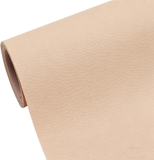 Cremsy Leather Repair Patch, Self Adhesive Leather Repair, Waterproof Vinyl Repair Patch, Cuttable Furniture Repair Tape for Couches, Sofa, Furniture, Car Seats, Bags, Jackets (Beige)