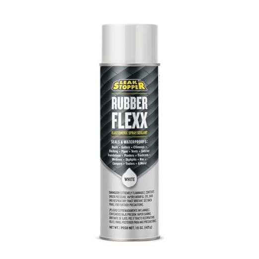 Leak Stopper Rubber Flexx – 15oz Waterproof Repair & Sealant Spray - Point & Spray to Seal Cracks, Holes, Leaks, Corrosion & More | White – 3 cans