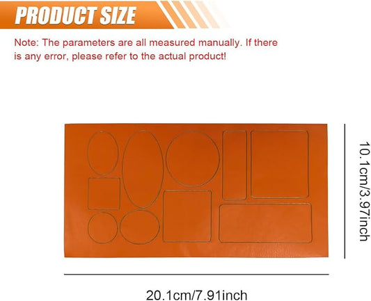 5PCS Car Seat Leather Repair Patch Tape, 8×4 Inch Water-Resistant Self-Adhesive Repair Patches Kit, Automotive Upholstery Fix Accessories for Furniture Couches Chairs (Orange)