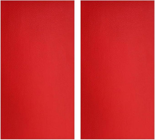 2PCS Car Leather Repair Patch Tape, 4 x 8 Inch Self Adhesive Portable Vehicle Seat Vinyl Repairs Kit, Automotive Interior Furniture Restoration Kit, Universal for SUV RV Truck (Red)