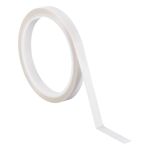 PATIKIL Heat Resistant Tape, 0.4 Inch x 33 Feet High Temperature Tape PTFE Adhesive High Heat Tape Waterproof for Vacuum Sealer Machine Insulation Protection, White, 0.13mm Thick