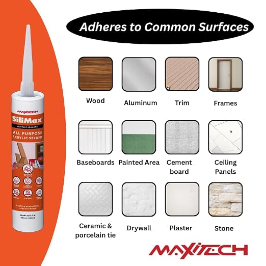 Painters Caulk for Home Improvement – Painters Acrylic Caulking White – Latex Paintable Caulk – 9.5 fl oz Cartridge (1-Pack, 1, Count)