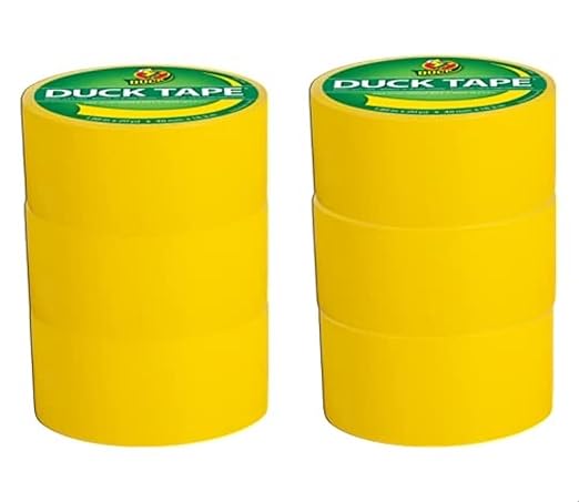 Duck Color Duct Tape, 6-Roll, Yellow (1304966_C)