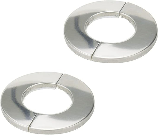 Wall Split Flange, Stainless Steel Round Escutcheon Plate for 1.33"/34mm Diameter Pipe, Pack of 2