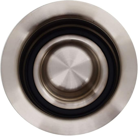 Westbrass D2089-20 4-1/4" Kitchen Sink Waste Disposal Drain Flange and Stopper, Stainless Steel