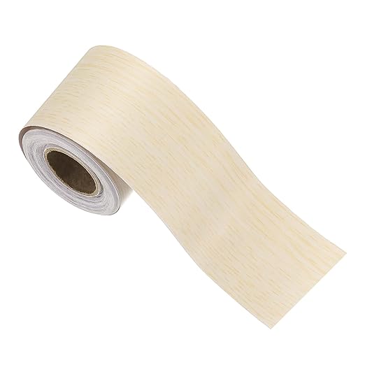 PATIKIL Wood Grain Tape 2" x 32 ft, Self-Adhesive Wood Texture Repair Tape Realistic Wooden Effect Patch for Furniture Cabinets Floor Walls, White Oak