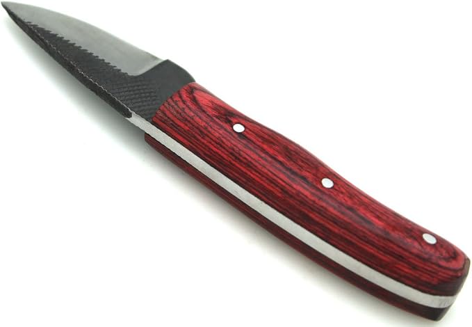 Full Tang Real File Hunting Knife w/Leather Sheath Outdoors Hunting Camping Fishing Outdoors (SM-2)