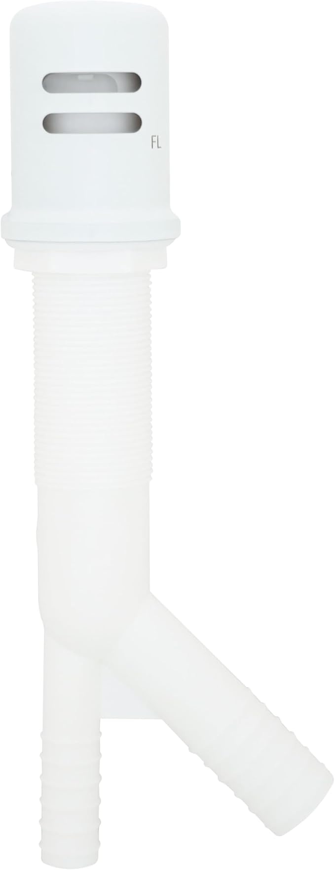 Westbrass Air Gap Kit with Skirted Brass Cap, Powder Coat White, D200-1-50