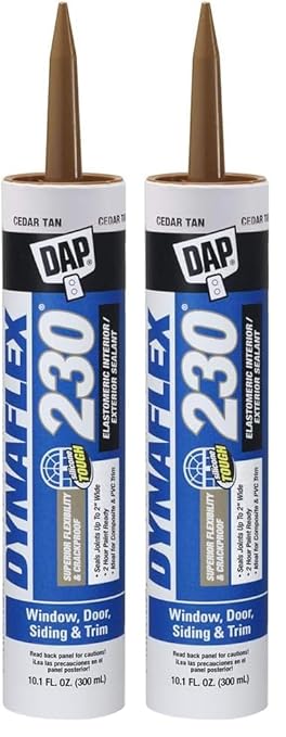 DAP Dynaflex 230 Premium Elastomeric Sealant, Cedar Tan, 10.1 Oz (7079818412) (Pack of 2)