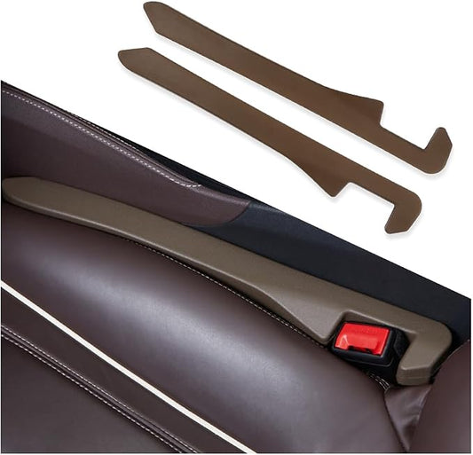 IHOTDER Car Seat Gap Filler,Super Flexible Car Side Seat Gap Filler Car Accessories for Women & Men,Universal CCar Organizer Between Seats for Tightly Filling Seat Gaps(Brown/2PCS)
