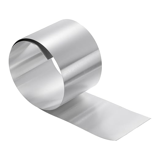 uxcell Aluminum Flashing Roll, 5in x 3.3ft Metal Roof Panels 0.4mm Waterproof Aluminum Sheet Roll for House Repair, Roof Flashing, Sealing Windows Doors, DIY Projects