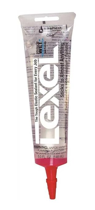 Sashco 13013-2 13013 5oz Sealants Clear Lexel Adhesive Caulk, 5-Ounce