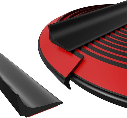 Water Dam Silicone Waterproof Barrier Bathroom and Kitchen Water Strip Coving Edging Strip（Black-3.3m）